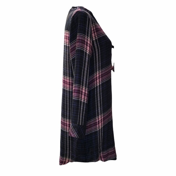 CLOTH & STONE - WOMENS PRETTY PLUM AND PLAID PULLOVER TUNIC SIZE MEDIUM - Picture 10 of 15